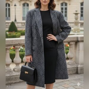 Jones New York Charcoal Patterned Jacket